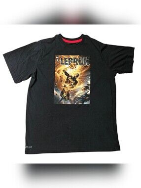 Nike LeBron James  Dri-FIT Graphic Cotton T-Shirt Boys Youth Black Size Large